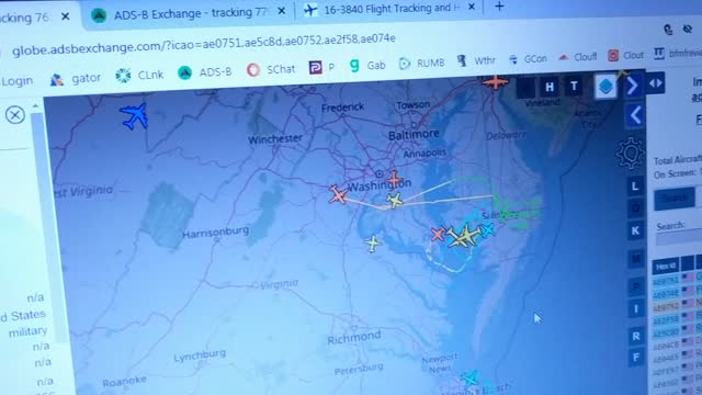 Trump Flight #8 More ISR Planes East Coast