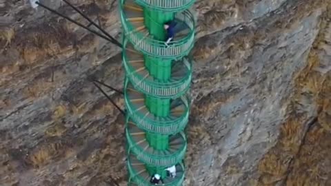 Hilltop screw type steps in hills top