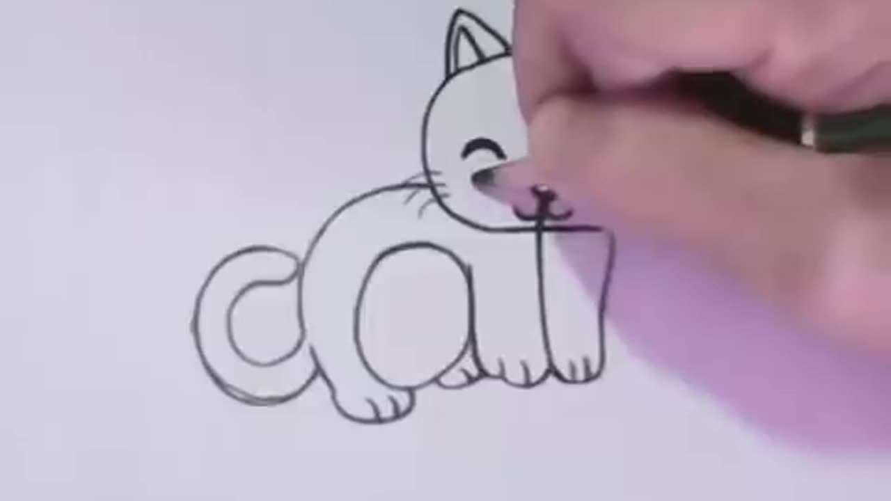 Turn the word "cat" into a cat drawing!!