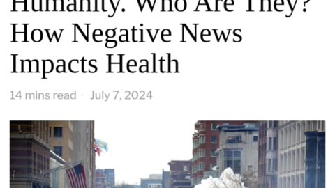 How negative news impacts health?