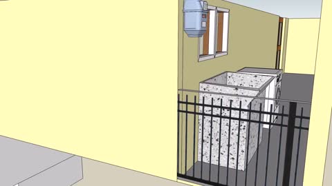 Sketchup model I made Gli interni appartamento via fabriano 25 Ascoli Piceno anni 60 70