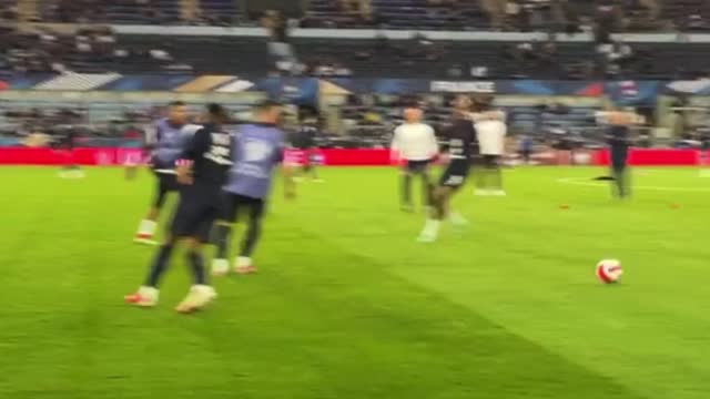 France pre game warm up host to Bosnia-Herzegovina