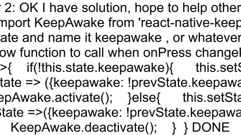 React Native how to keep screen awake