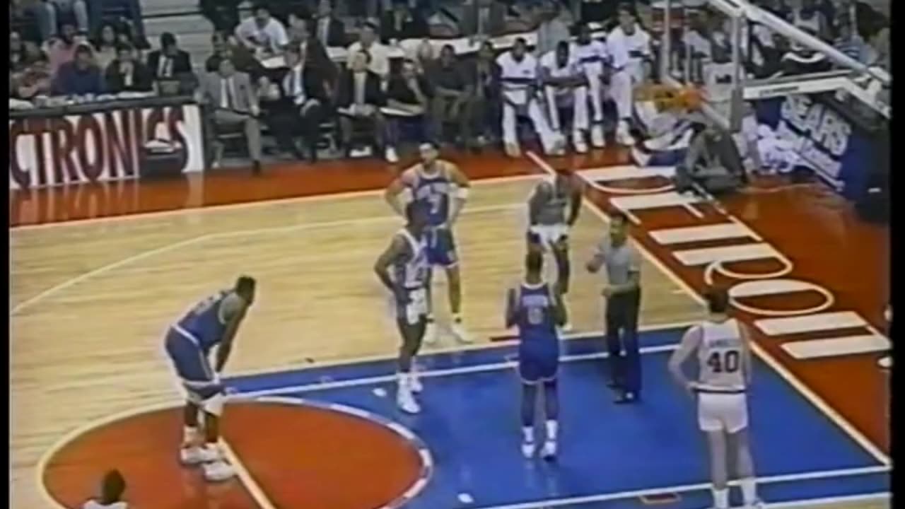 NY KNICKS AT DETROIT 1991 REGULAR SEASON