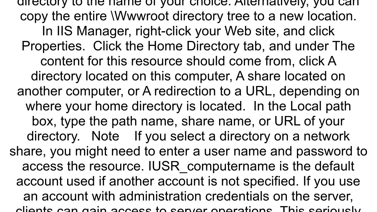 change iis localhost from C to D