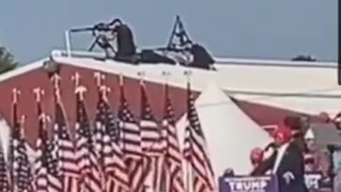 Moment sniper shot the shooter at Trump rally