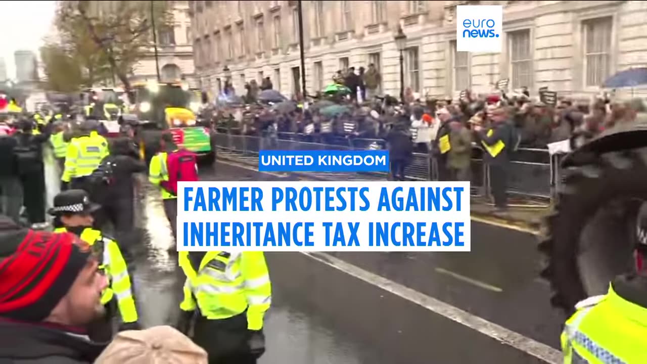 Thousands of UK farmers descend on Parliament to protest against inheritance tax hike