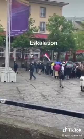 Israel Supporter Chased Away by Anti-Israel Protestors