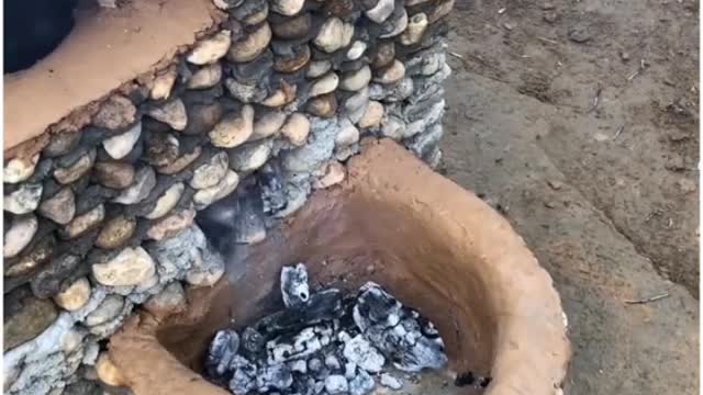 How to make a local stove with dual cooking spots