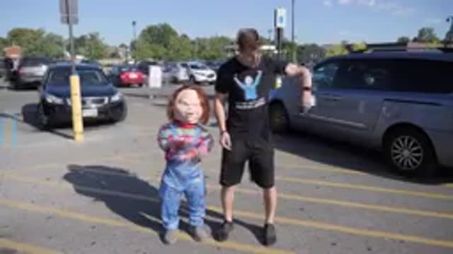 Chuckie costume prank