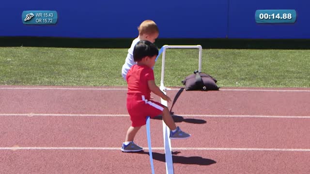 Cute babies competed olympic games