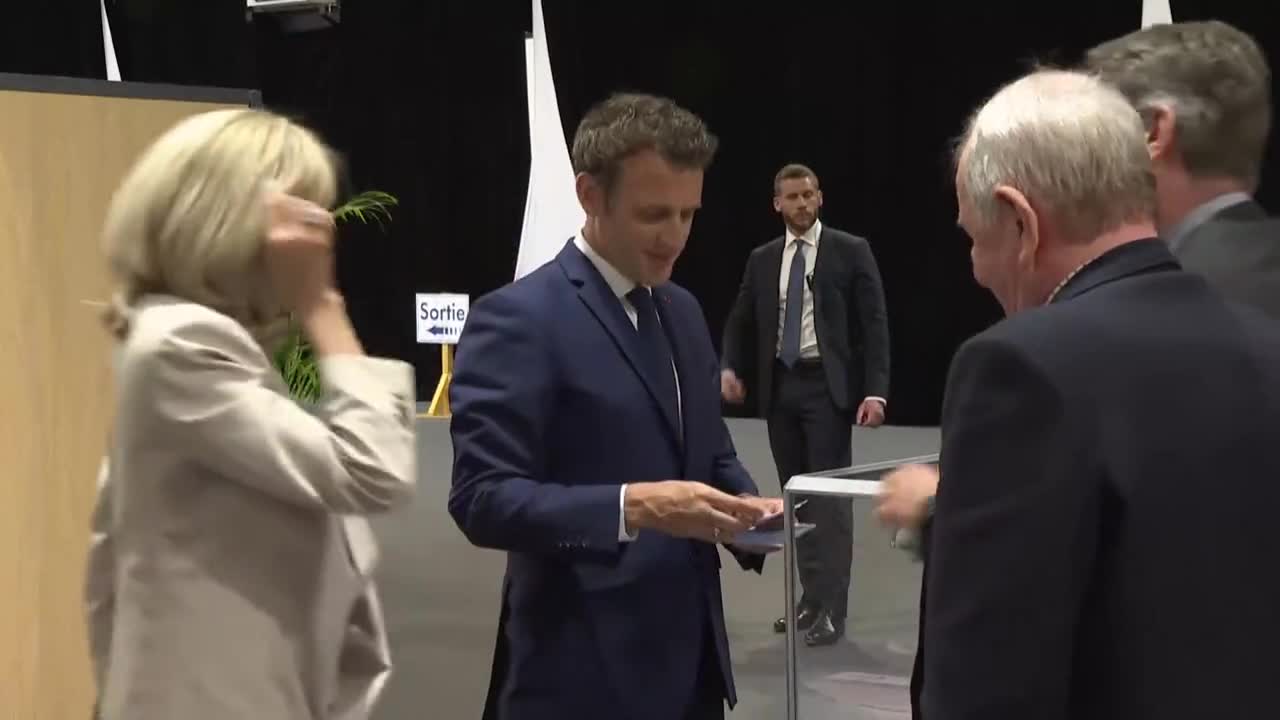 FRANCE VOTES: President Macron has already cast his vote