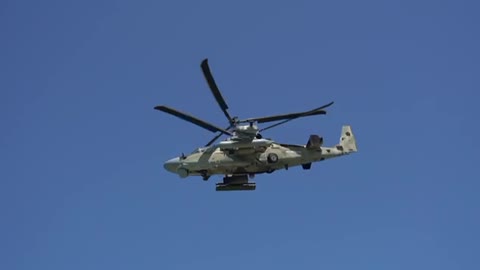 Combat work of the Russian crews of the Ka-52 in the zone of the NWO