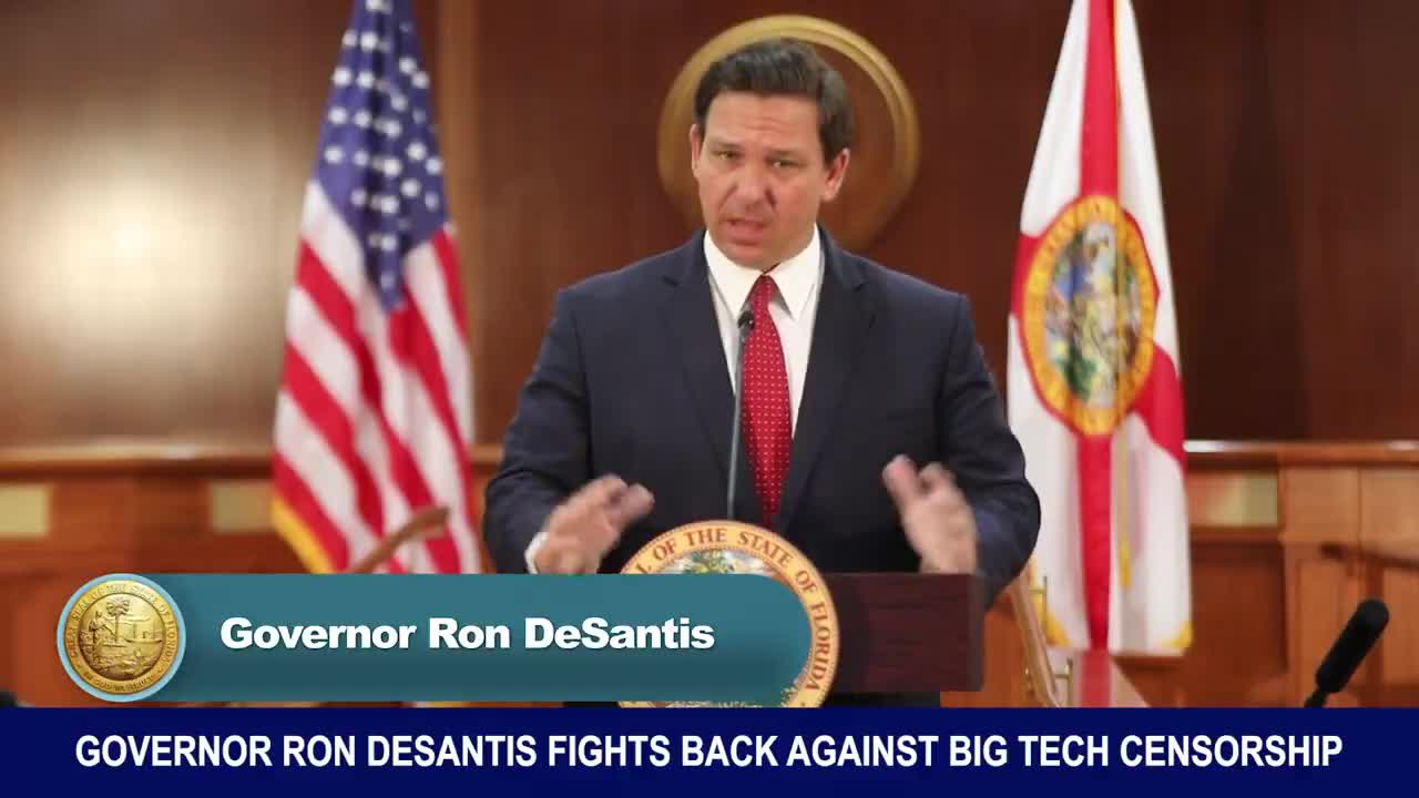 Ron DeSantis: "Orwellsche Absprache zwischen Big-Tech und Medien" (13. April 2021)