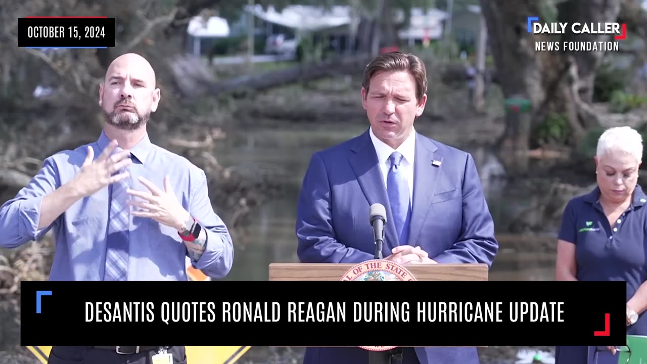 DeSantis Quotes Ronald Reagan During Hurricane Update