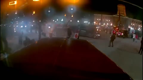 Freedom Convoy Protestor "Hit and Run" Vehicular Assault in Winnipeg Manitoba February, 4 2022||