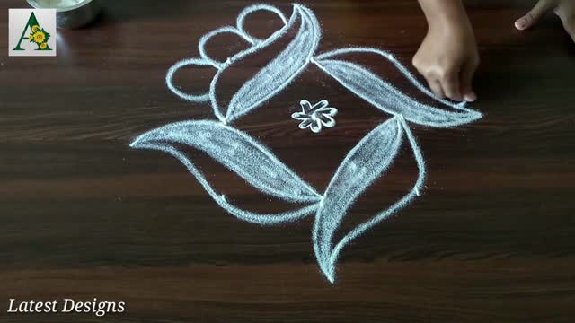 2 Simple daily Rangoli by 3X3 dots 🍁Kolam💥muggulu