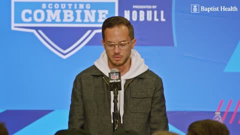 Coach Mike McDaniel meets with the media at the NFL Combine | Miami Dolphins