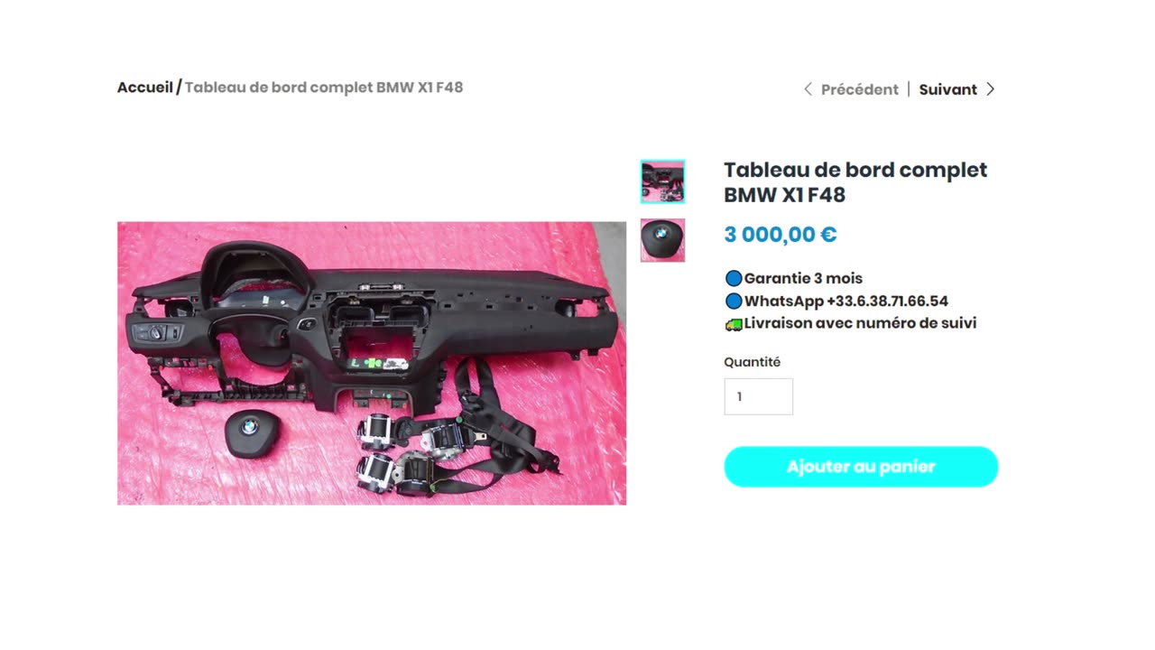 ALLOMOTEUR.COM - Tableau de bord complet BMW X1 F48