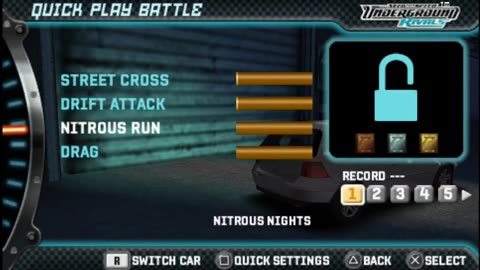 NFS Underground Rivals - Drift Attack Event 1 Bronze Difficulty(PPSSP HD)