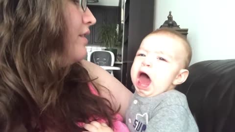 Baby Gets Emotional When Mom Sings Opera!