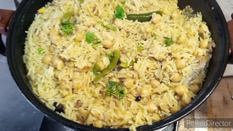 Chana Pulao, Chickpeas Pulao