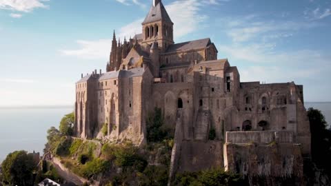 Mont Saint-Michel, known as the "Castle on the sea", is a French mountain