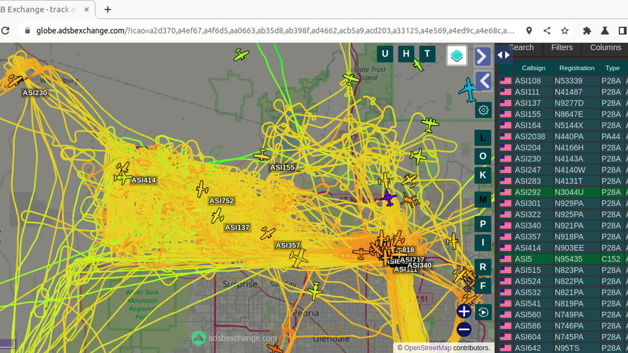 Bird Mafia Utah China N903EE over Morristown AZ - Jan 19th 2024 -
