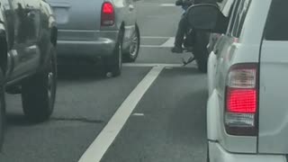 Motorcyclists Mangles Mirror