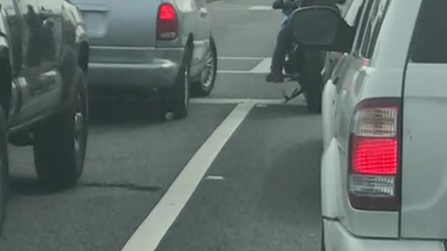 Motorcyclists Mangles Mirror