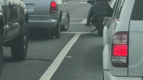 Motorcyclists Mangles Mirror