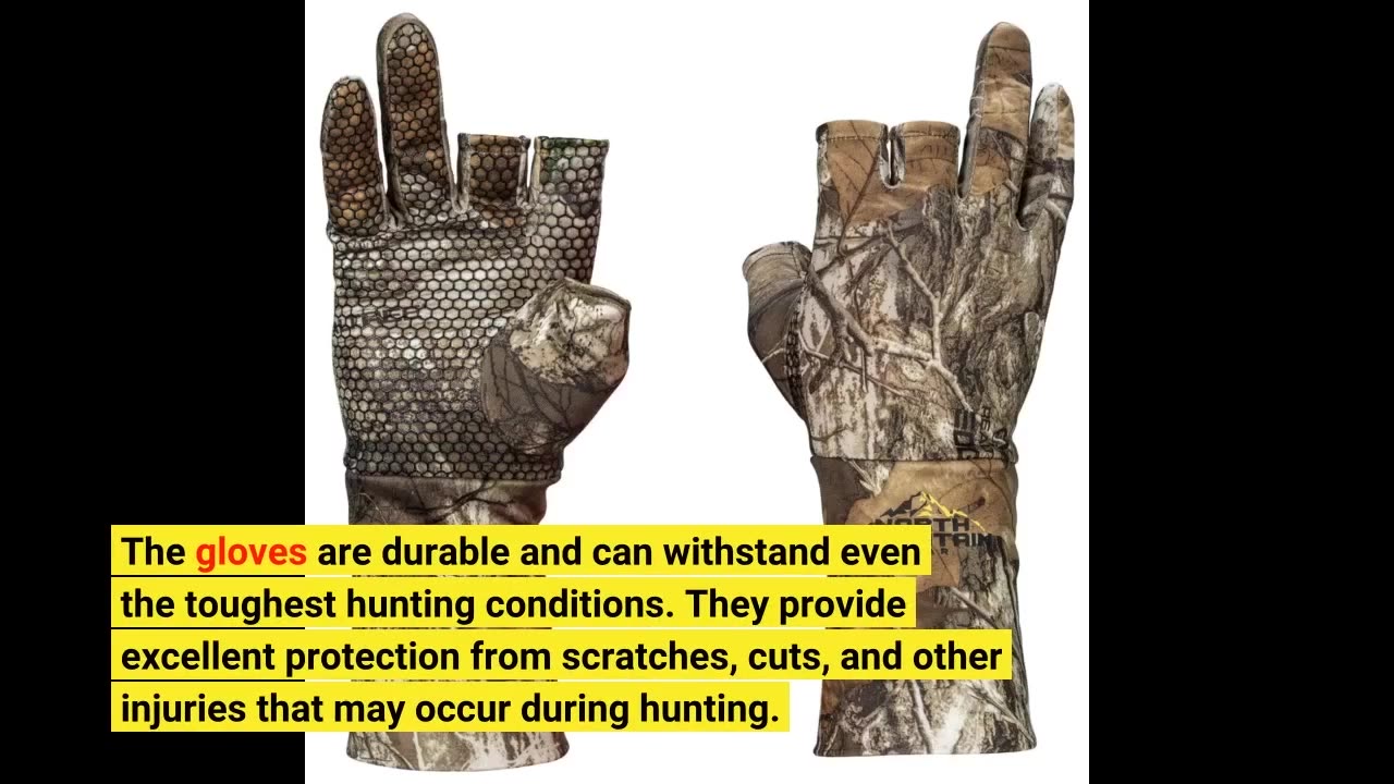 Buyer Reviews: North Mountain Gear Camouflage Fingerless Hunting Gloves for Men - Lightweight G...