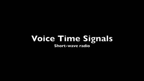 Short-wave radio: Time signals