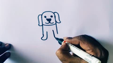 Dog drawing easily