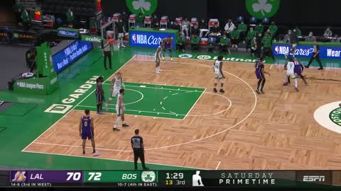 Jayson Tatum makes incredible save !