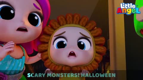 Don't Be Afraid Of Monsters! | Halloween Song | Little Angel Kids Songs & Nursery Rhymes