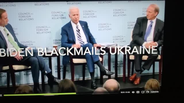 JOE BIDEN ADMITS TO BRIBING UKRAINIAN OFFICIALS TO FIRE A PROSECUTOR