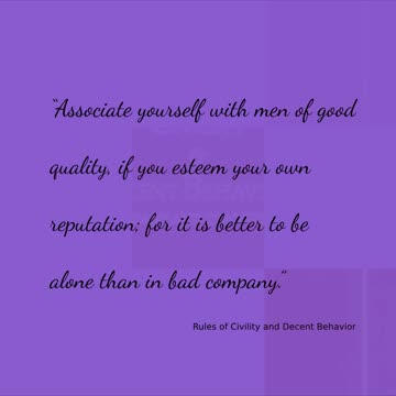 George Washington's Rules of Civility and Decent Behaviour