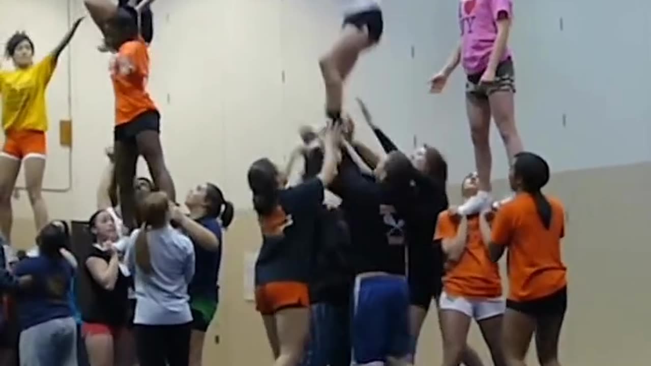 When the only thing soaring is the comedy! 😂📣 #CheerFailLaughs