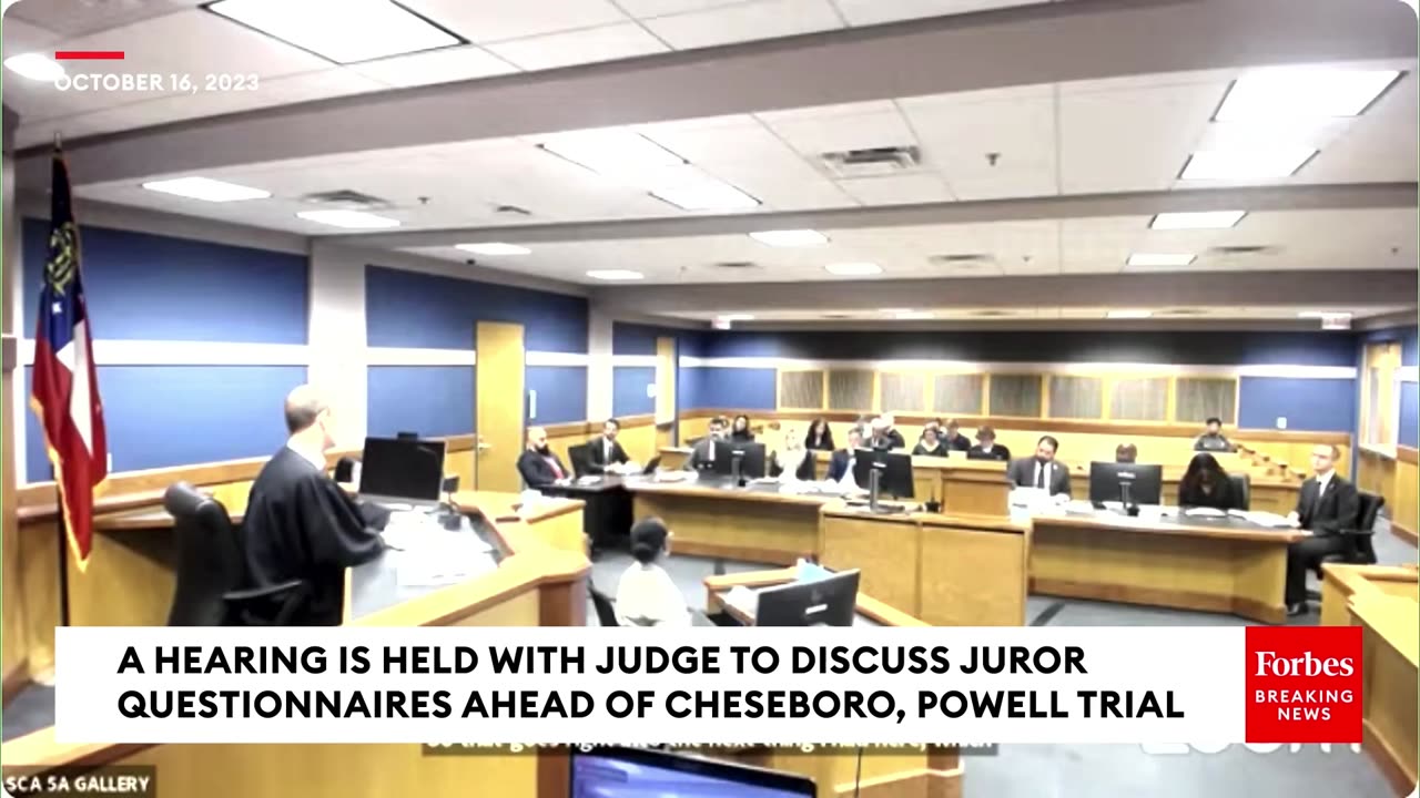 A Hearing Is Held To Discuss And Argue Juror Questionnaires Ahead Of Cheseboro Powell Trial