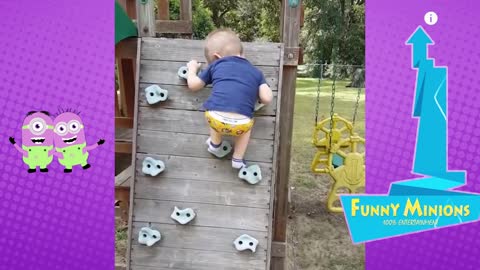 Try Not To Laugh_ FUNNIES KIDS Slides FAILS _ Funny Babies 2020