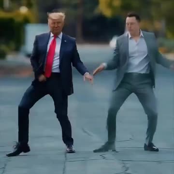 Elon Musk Dancing with Donald Trump