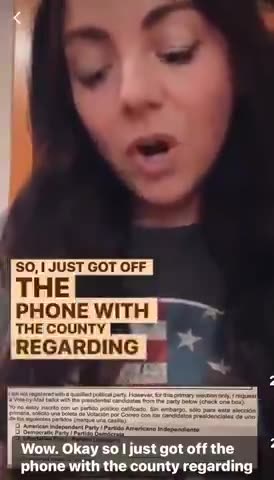 CALIFORNIA SENDING NOTICES SAYING THEY'RE 'NOT REGISTERED WITH A QUALIFIED POLITICAL PARTY'.