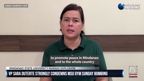 VP Sara Duterte strongly condemns MSU-Marawi gym bombing