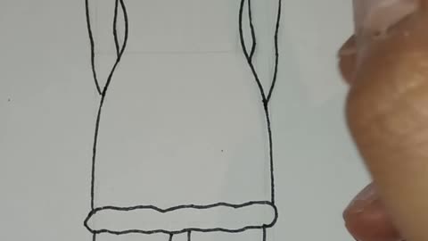Jovie Inspired Fashion Illustration Line Drawing