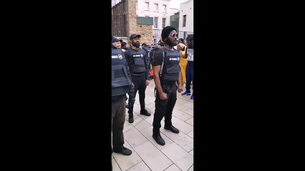 BLM Protestors in Brixton UK Demonstrate Military Drill