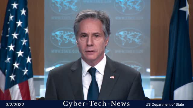 Secretary Blinken delivers remarks to the press, 3/2/2022