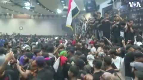 Iraqi Protesters Breach Parliament Building in Baghdad