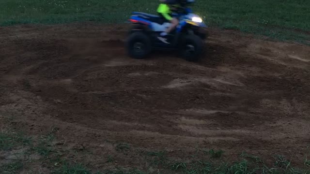 Polaris Outlaw 50 donuts by a 5 year old!