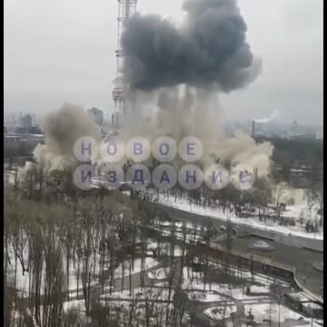 NOW - Russia strikes at TV tower in Kyiv.